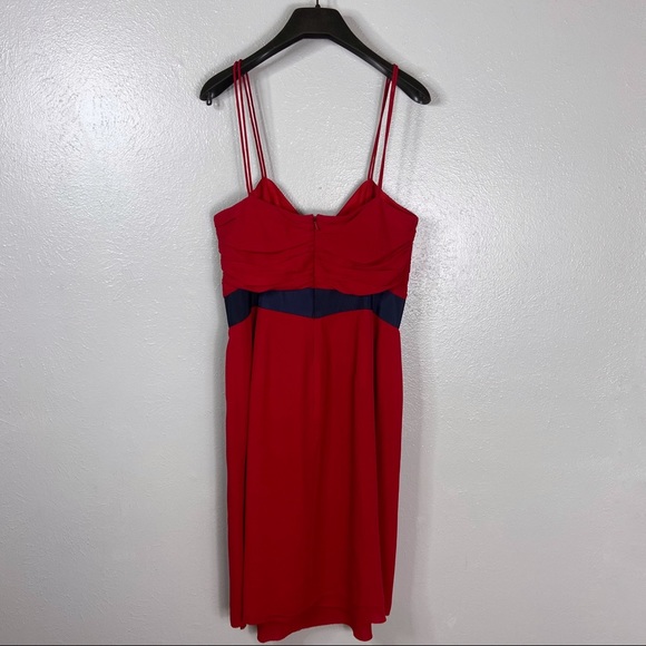 Tory Burch Red 100% Silk Ruffle Cocktail Dress, 4 - Picture 2 of 6